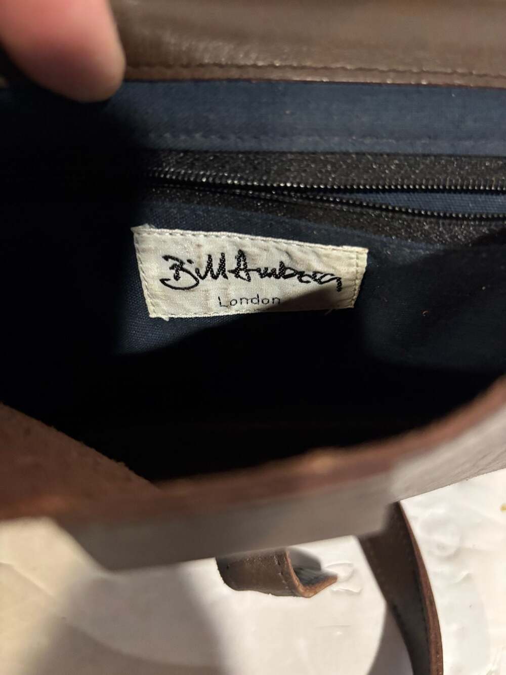 Bill Amberg London Brown Leather Satchel Messenger Bag - Picture 2 of 6